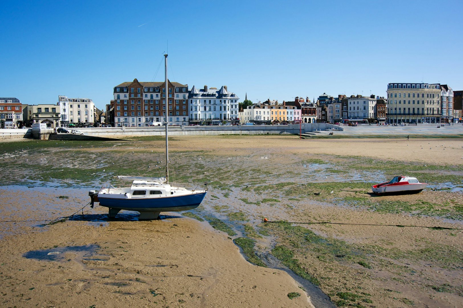 the harbour of Margate at low tide